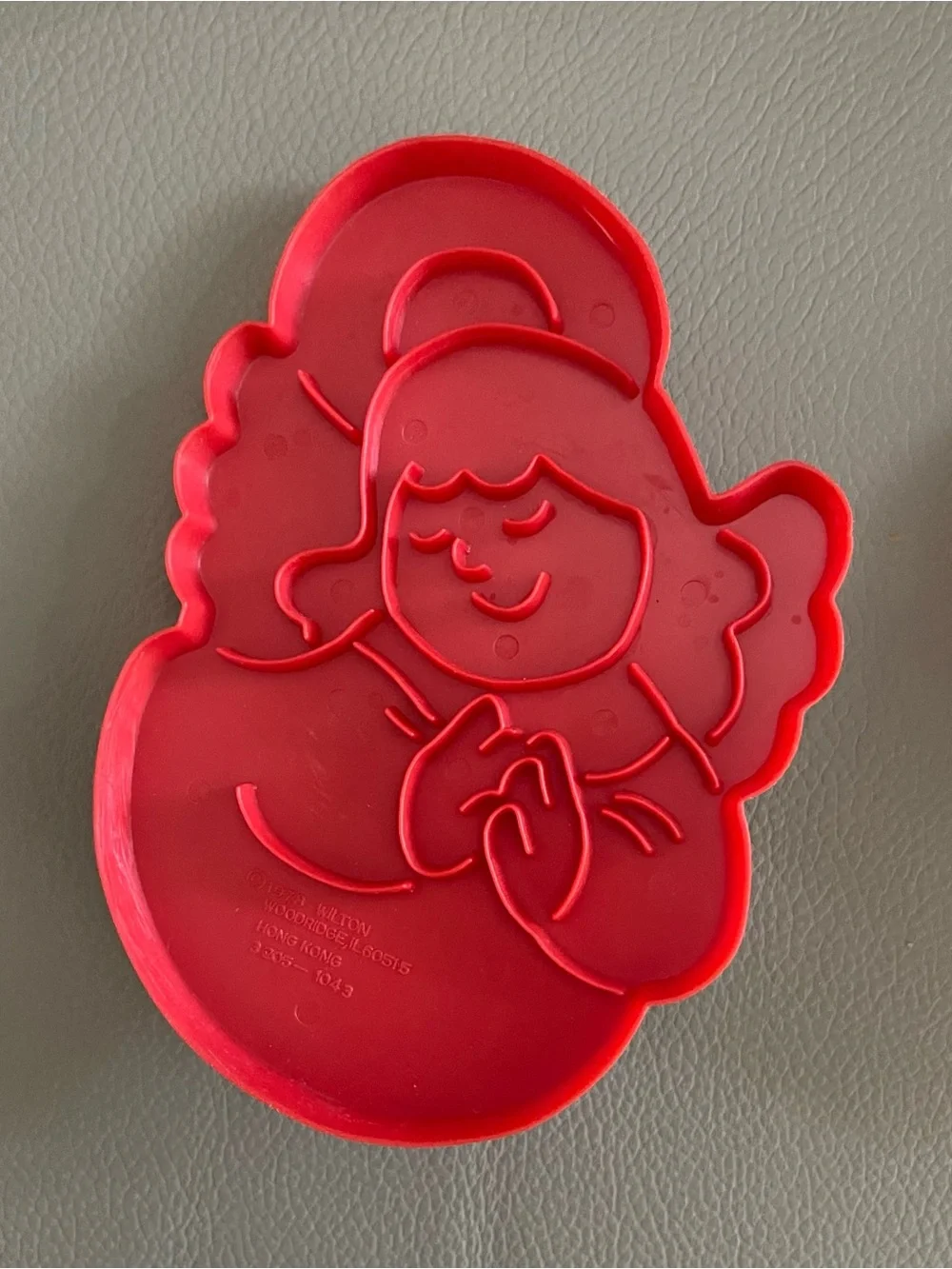 VTG 1978 Wilton Set of 4 Red Plastic Christmas Cookie Cutters